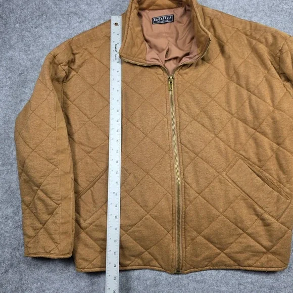 Bagatelle Jacket Womens 2 Brown Quilted Bomber Full Zip Tan Wash - Picture 5 of 9